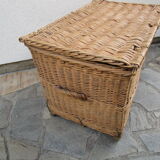 Old wicker trunk