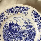 Twelve vintage flat plates Sarreguemines Model Castle