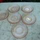 Set of 6 pink tea cups with rosaline sub-cup Arcoroc Luminarc