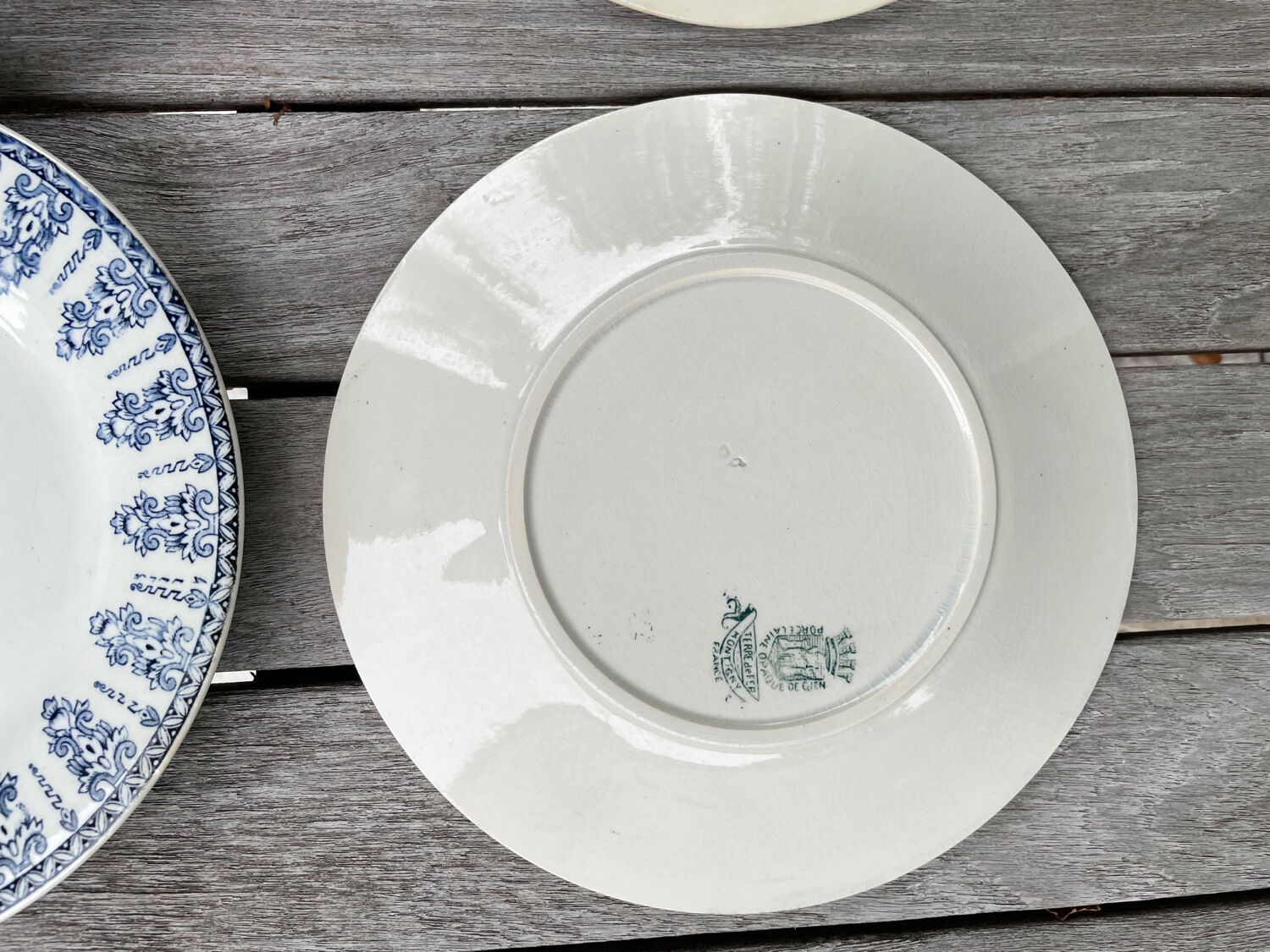 6 Mismatched Gien Iron Earth Dessert Plates