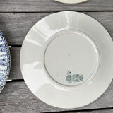 6 Mismatched Gien Iron Earth Dessert Plates