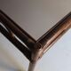 Dark rattan glass coffee table | 1980s