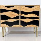Contemporary Bamboo and Brass Chest, Italy