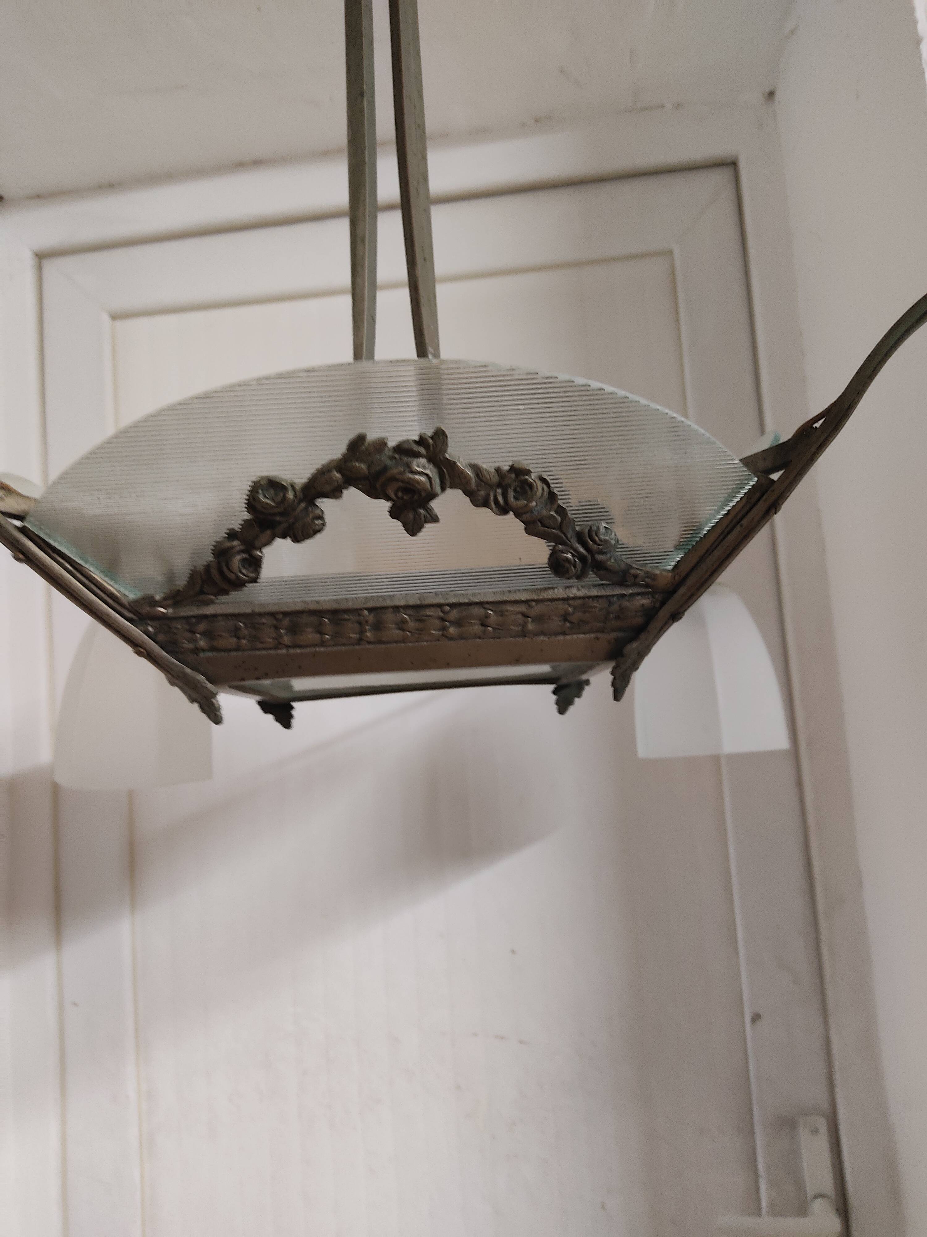 Lustre ancien Art déco 6 lumières