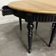 Elegant extendable oak table and black legs, 6/16 covers