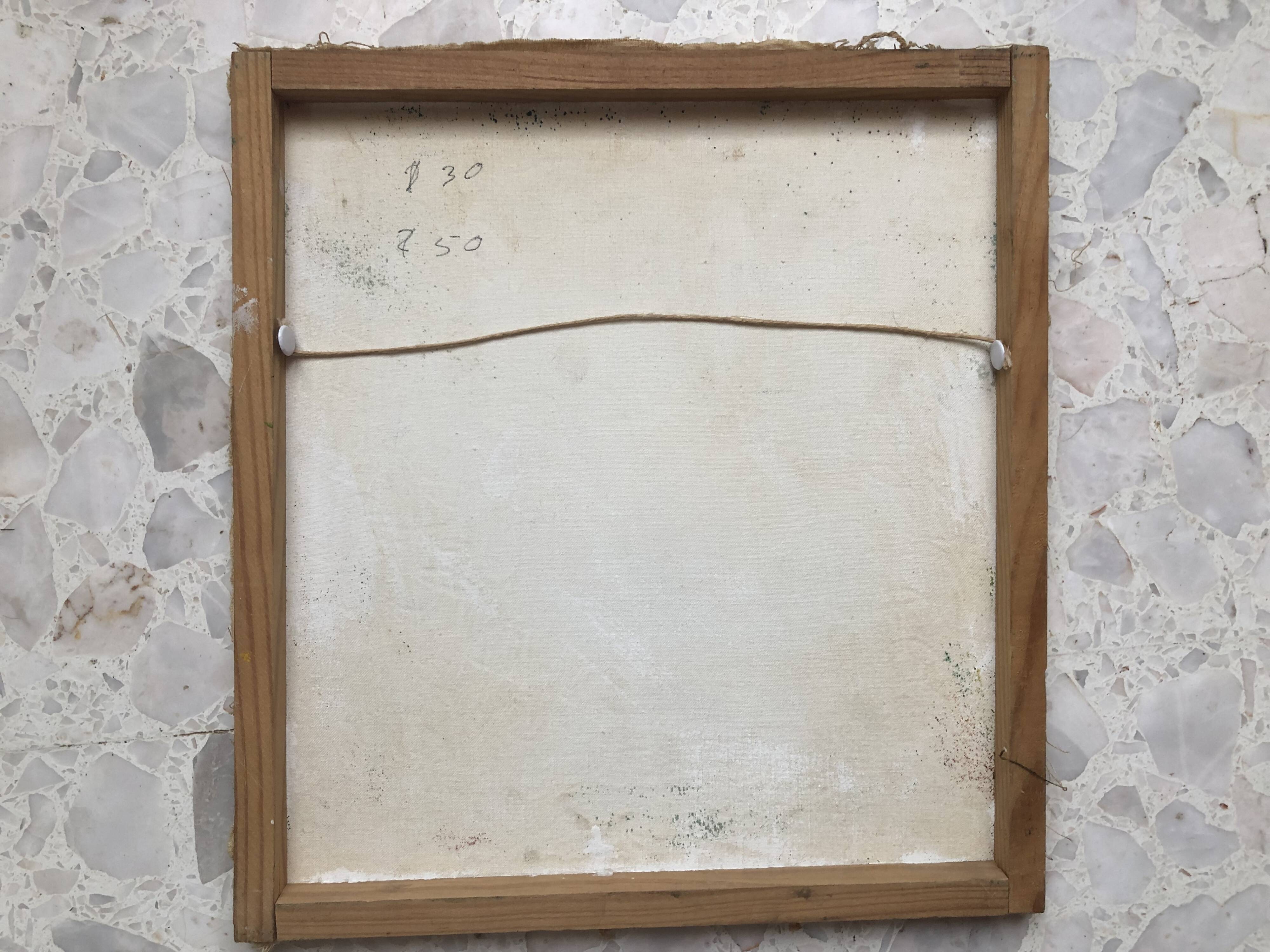 Painting oil on canvas the sugar cane cup in martinique signed william 1980, antilles hst