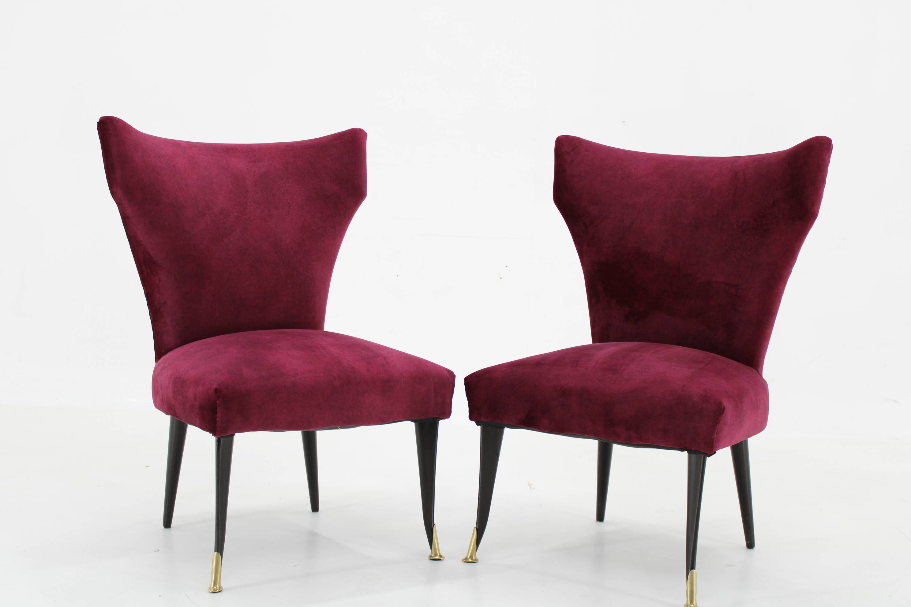 1950s Pair of Italian Chairs, Restored