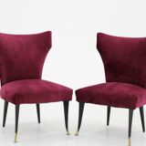 1950s Pair of Italian Chairs, Restored