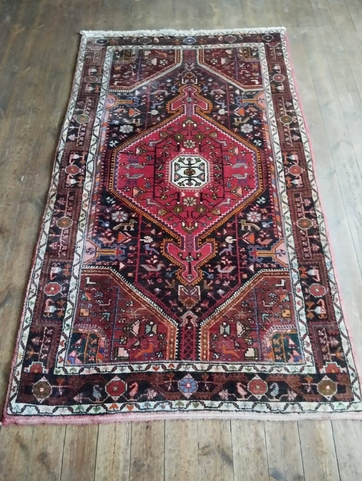 Handmade Persian Tuyserkan rug 218x124cm