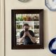 Dark wooden mirror ☐ 49.5 x 40 cm