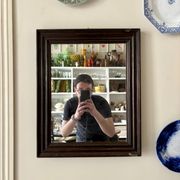 Dark wooden mirror ☐ 49.5 x 40 cm