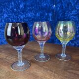 Murano: Vintage wine glasses series with twisted stem