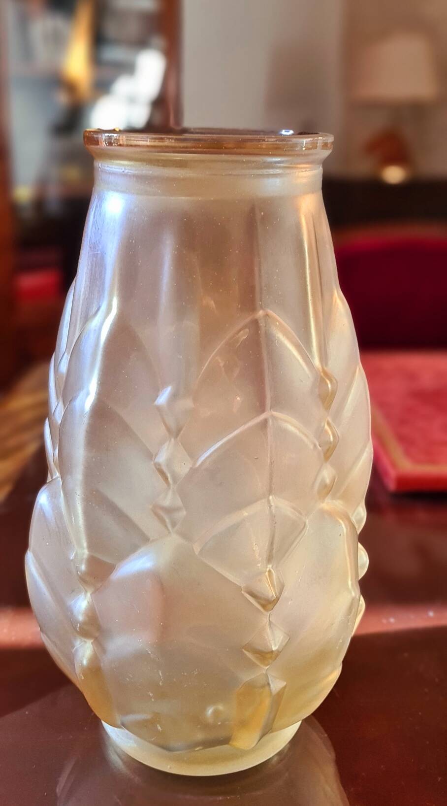 Art Deco opaline vase