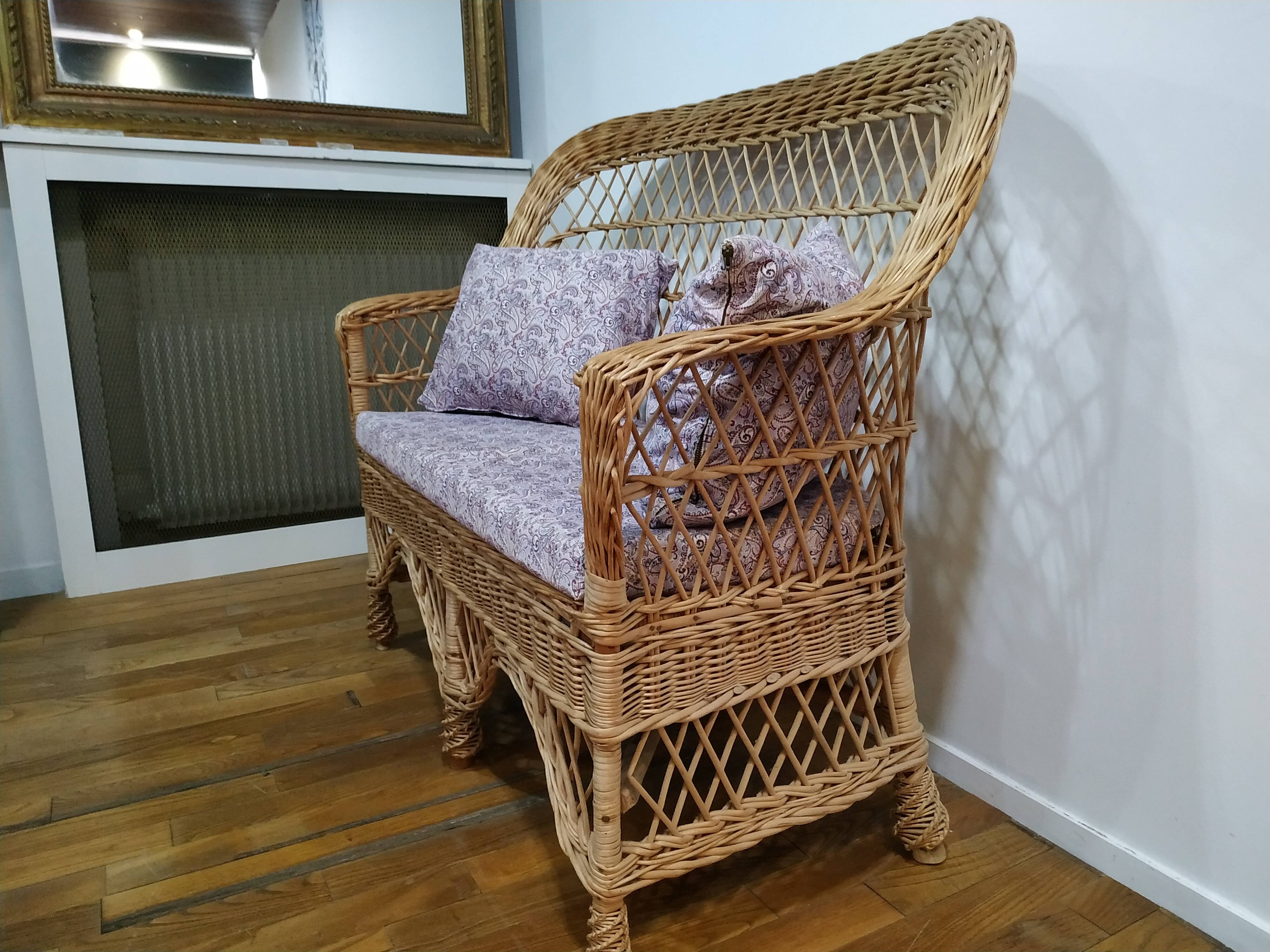Rattan bench
