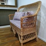 Rattan bench