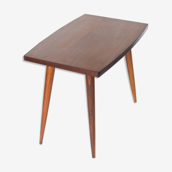 Table vintage à pieds compas en bois