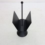 Porada Arredi Black Metal Minimalistic Magazinine Rack, 1980's, Italy