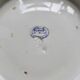 Old basin in white and purple earthenware - Floral decoration