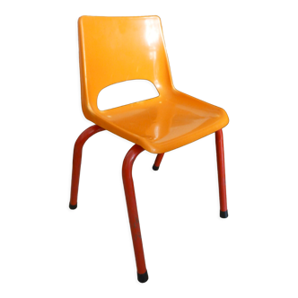 Chaise école enfant vintage plastique