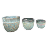 Set of 3 ceramic pots