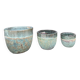Set de 3 pots en céramique