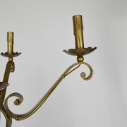 Gold wrought iron lamppost