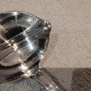 Louche gras maigre métal argenté orfèvre Christofle vendome 18,3cm