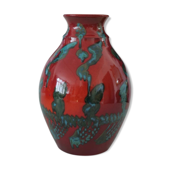 Vase en céramique vintage du 20ème siècle, italie, 1980s