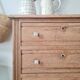 Petite commode 3 tiroirs bois brut- finition bois brut - 81 cm