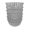 6 glasses in sculpted patterns