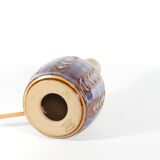 Scandinavian Modern Blue Glazed Stoneware Table Lamp, Søholm Stentøj, 1960s