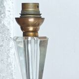 Crystal and brass lamp base