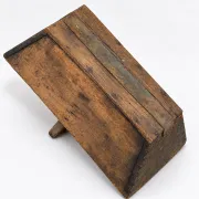 Old weathered wooden harvest basket – Folk art