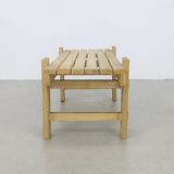Vintage Low Slatted Bench