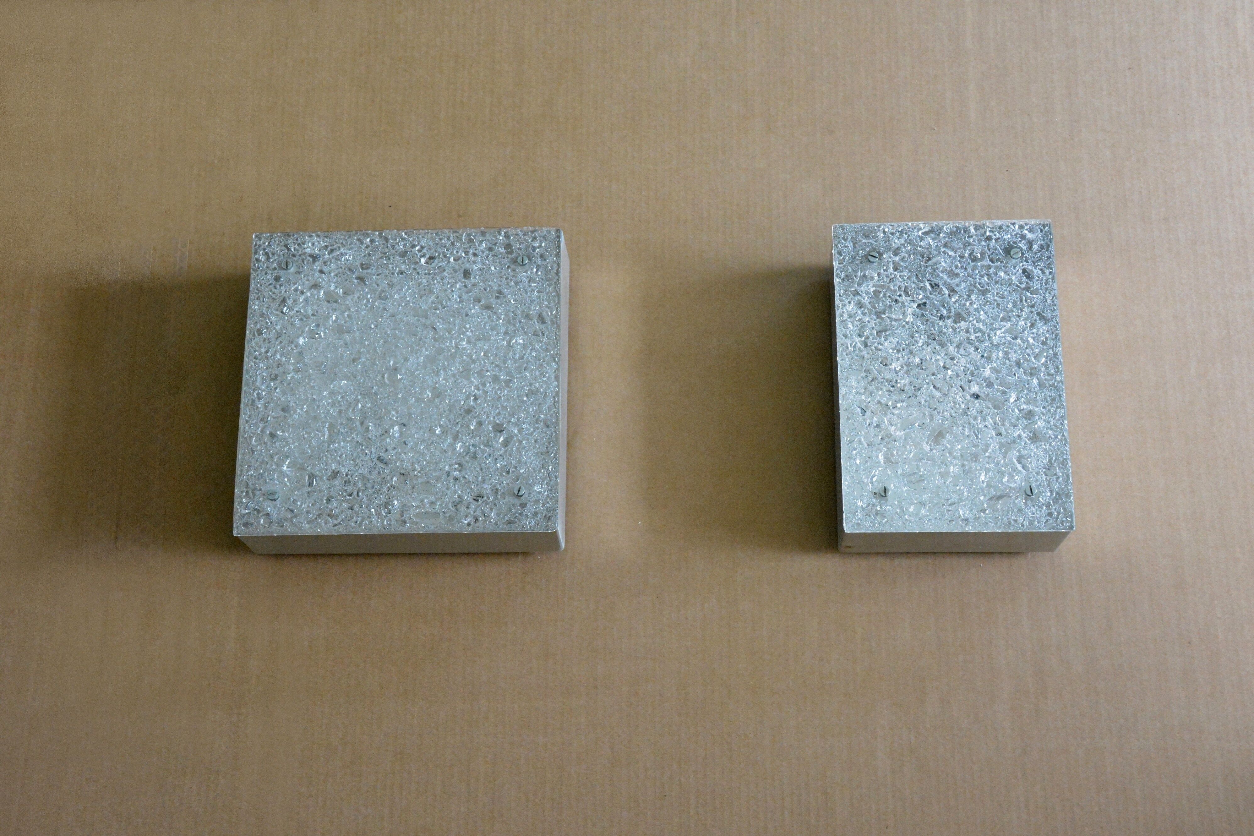 Pair of Brutalist wall lamps 60s