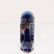 Set of 7 blue glass fish, mid-20th century.