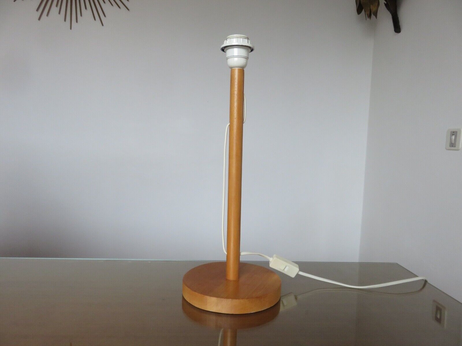 Scandinavian wooden lamp Denmark 1980