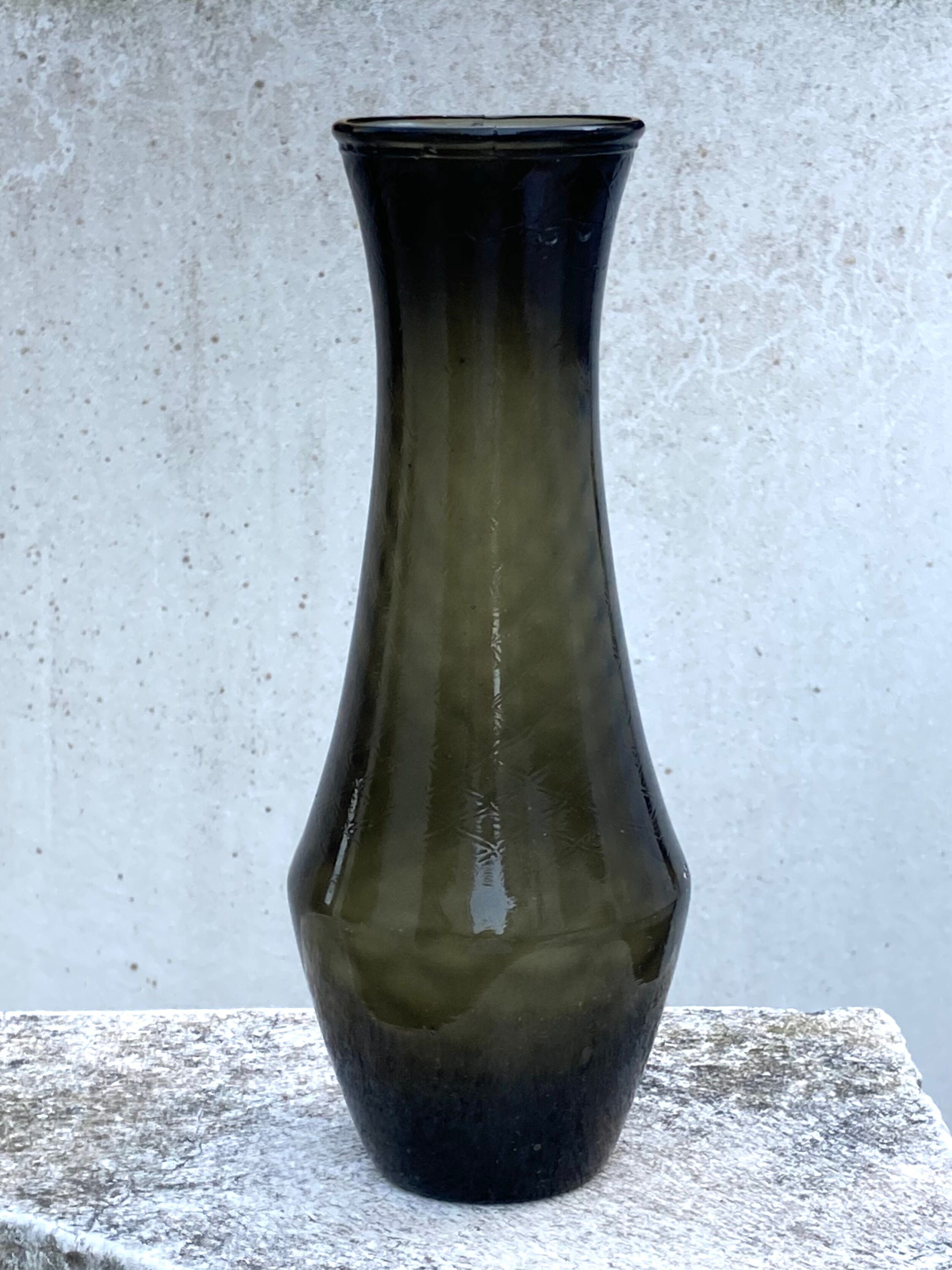 Smoked glass vase