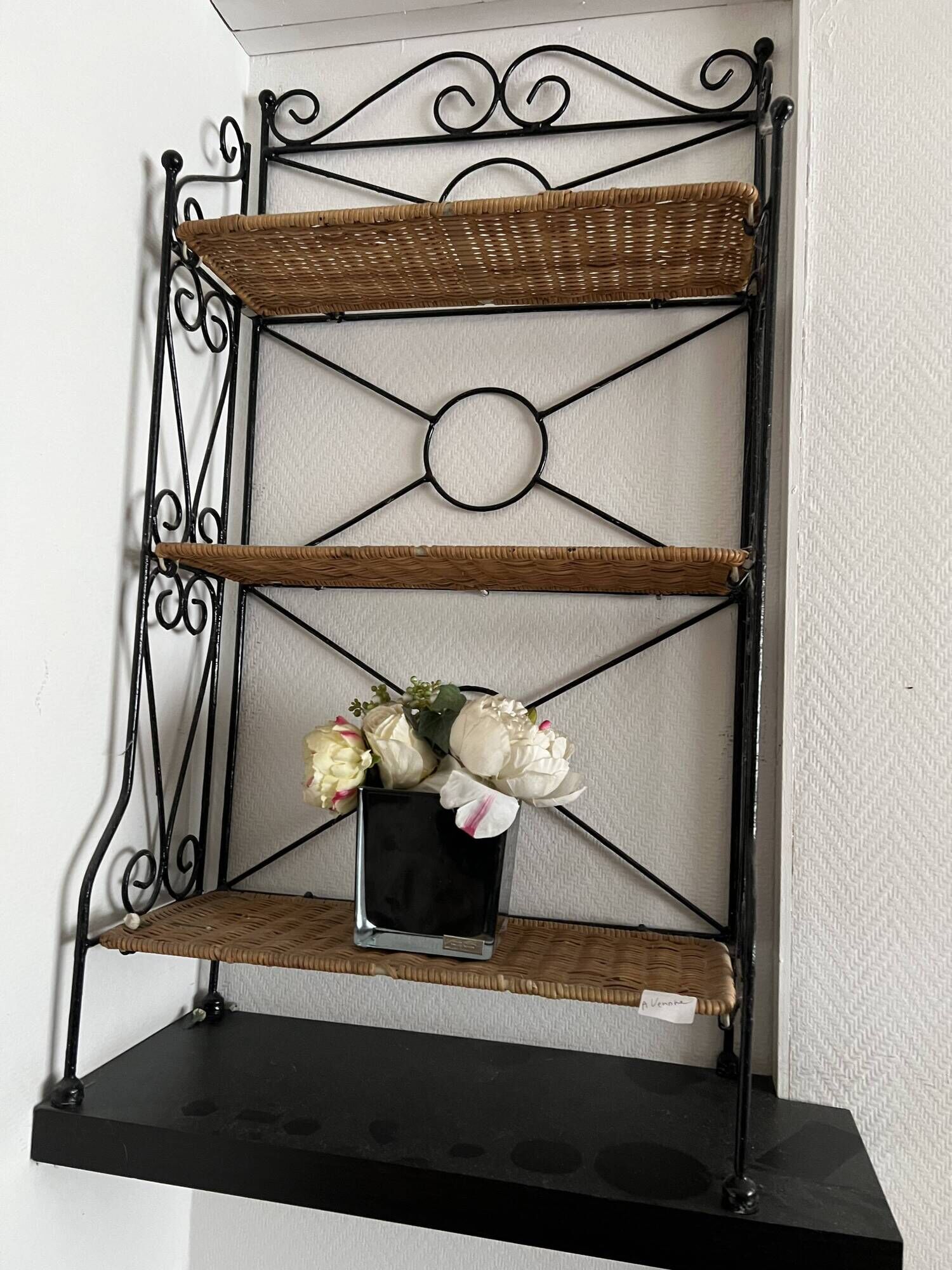 Rattan shelves