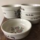 Salad bowl and 5 assorted hollow plates St-Amand Sologne