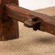 Large brutalist dining table in solid Elm, inspired by Olavi Hanninen, 1960.