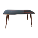 Coffee table formica tapered compass legs