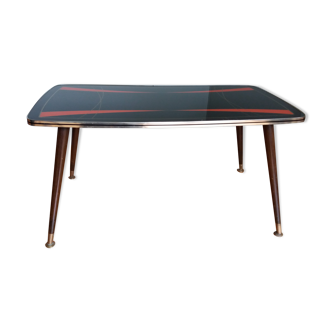Coffee table formica tapered compass legs