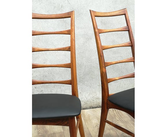 Set of 4 Scandinavian chairs model Liz in rosewood by Niels Koefoed