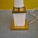 Classic french table lamp with alabaster and gold plated elements. from around the 1950/60s.