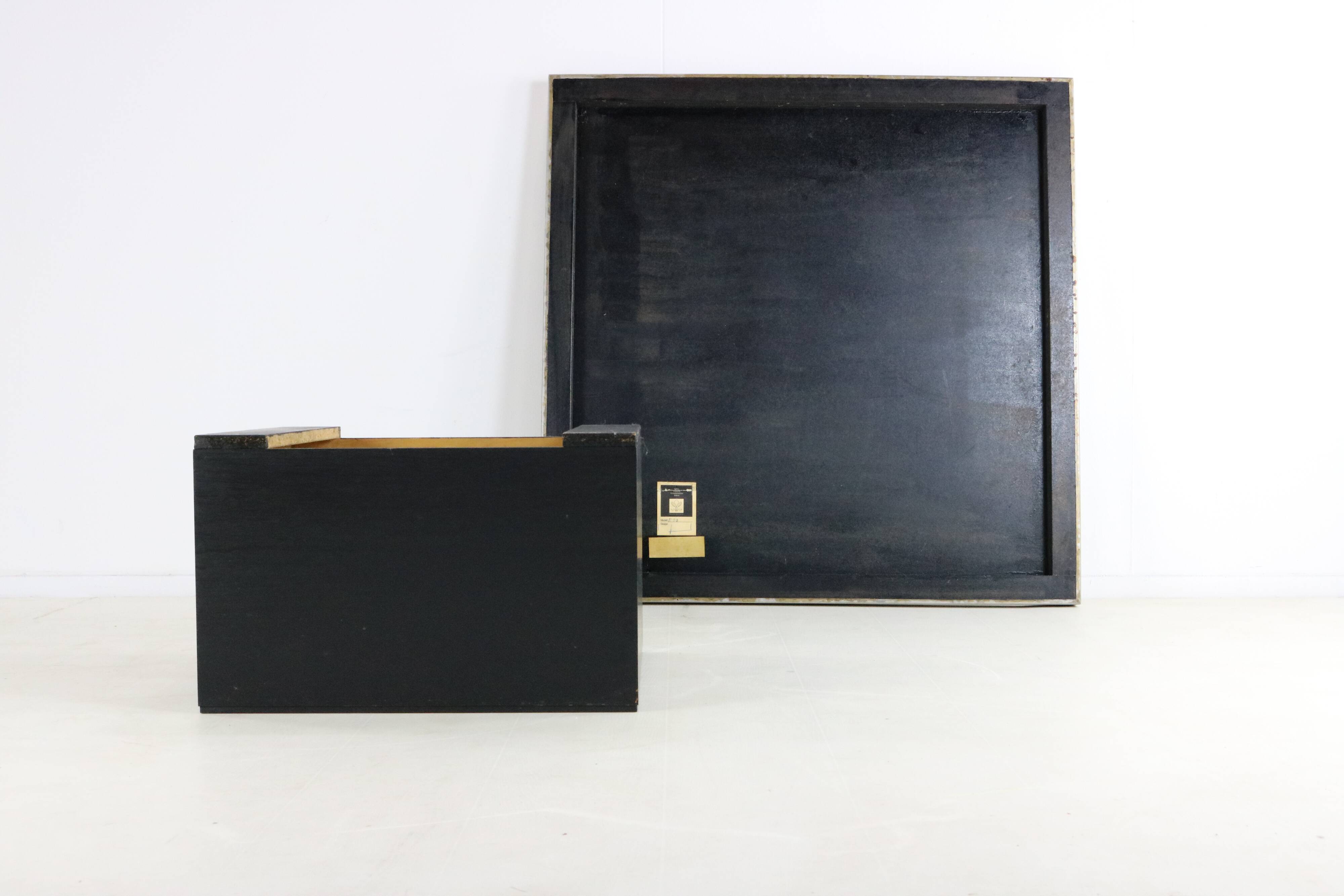 German design etched metal coffee table by Heinz Lilienthal