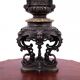 Pair of bronze oil lamps, France, circa 1880.