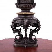Pair of bronze oil lamps, France, circa 1880.
