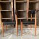 Lot of two vintage black chairs - 1960s wood