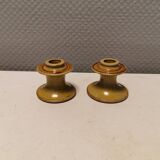 A set of ceramic candlesticks by L.Hjort Denmark 1970s.